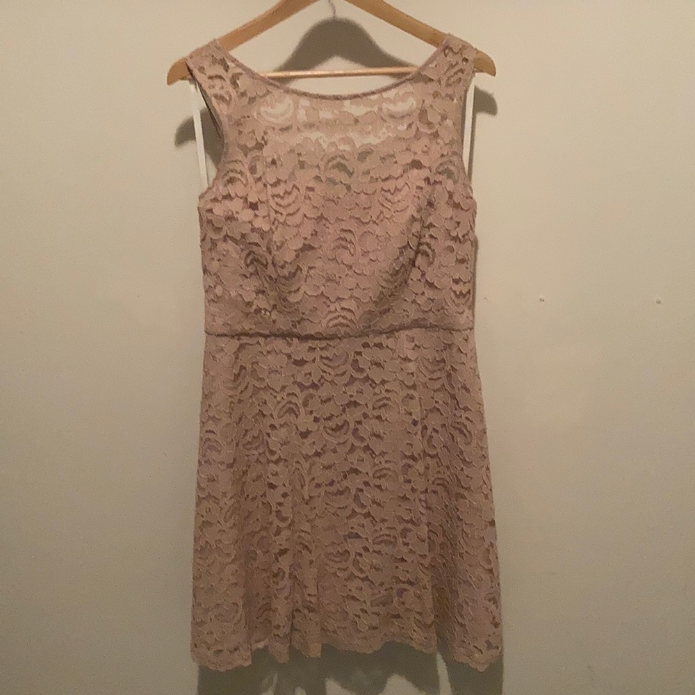 David’s Bridal - short sleeveless lace dress Sz 12